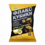 Флакс-кубики льняные с ХРЕНОМ И ГОРЧИЦЕЙ, 40г Компас Здоровья