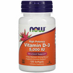 Витамины Vitamin D3 5000 IU, 120шт NOW